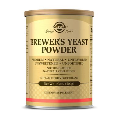 Пивные дрожжи Solgar Brewer's Yeast Powder 400 грамм