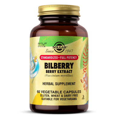 Витамины для глаз Solgar Bilberry Berry Extract (60 капс)