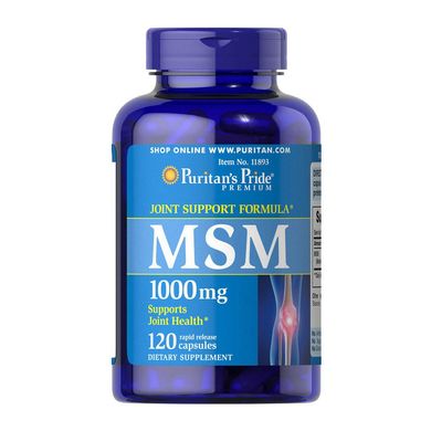 Метилсульфонилметан МСМ Puritan's Pride MSM 1000 mg 120 капс