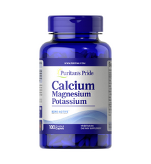 Кальций, магний, калий Puritan's Pride Calcium Magnesium Potassium - 100 таб