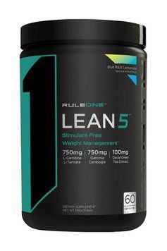 Жироспалювач R1 (Rule One) Lean 5 336 грамм Blue Razz Lemonade