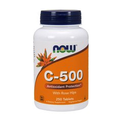 Витамин C Now Foods C-500 with Rose Hips (250 таб)