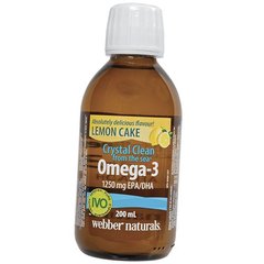 Омега 3 Webber Naturals Omega-3 1250 mg 200 мл Лимон