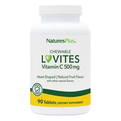 Витамин C, Vitamin C Lovites, 500 мг, Nature's Plus, 90 жевательных таблеток