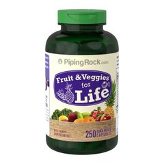 Комплекс витаминов Piping Rock Fruit & Veggies for Life 250 капсул