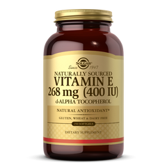 Натуральный витамин Е, Vitamin E, Solgar, 268 мг, 400 МЕ, 250 желатиновых капсул солгар