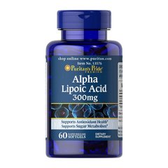 Альфа-липоевая кислота Puritan's Pride Alpha Lipoic Acid 300 mg (60 капсул) пуританс прайд