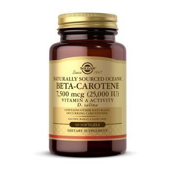 Бета-каротин Solgar Beta-Carotene 25000 IU 7,500 mcg 60 капсул
