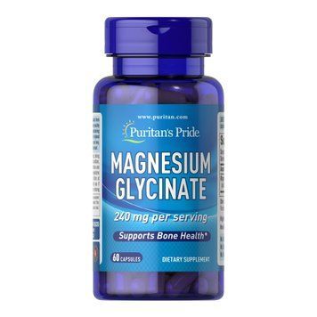 Магній Гліцинат Puritan's Pride Magnesium Glycinate 240 mg 60 капсул