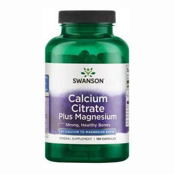 Кальцій магній Swanson Calcium Citrate Plus Magnesium 150 капсул