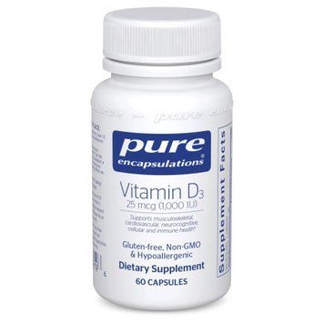 Вітамін Д3 Pure Encapsulations (Vitamin D3) 1000 МО 60 капсул