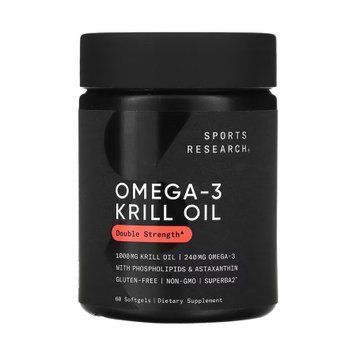 Омега-3 Крылевое Масло Sport Research Omega-3 Krill Oil 1000 mg 60 Мягких Капсул
