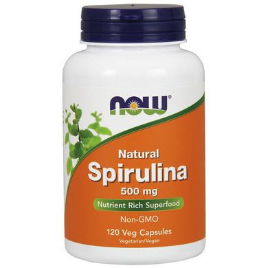 Спіруліна Now Foods Natural Spirulina 500 mg 120 капс