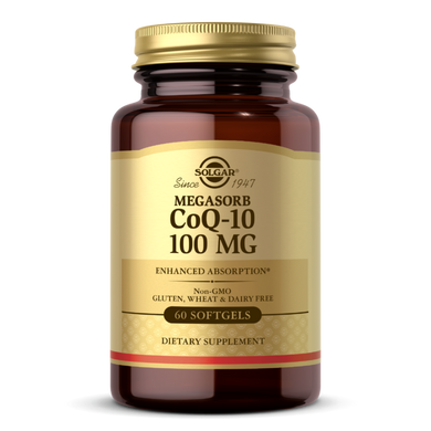 Коензим Q10 Megasorb CoQ-10 , 100 mg, Solgar, 60 гелевих капсул