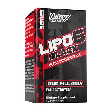 Жиросжигатель Nutrex Lipo 6 black Ultra Concentrate (30 black-caps) липо 6