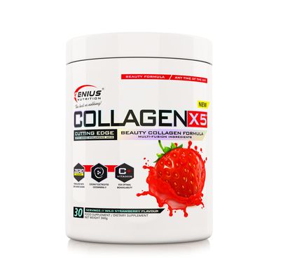 Колаген Genius Nutrition Collagen X5 360 г wild strawberry