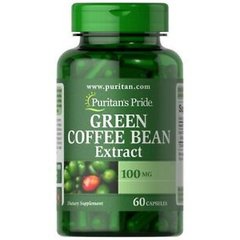 Екстаркт зеленої кави Puritan's Pride Green Coffee bean Extract 100 mg 60 капсул