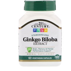 Гинко билоба 21st Century Ginkgo Biloba (60 капс) 21 век центури