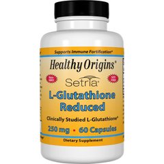 L-глутатіон 250мг, Setria, Healthy Origins, 60 капсул