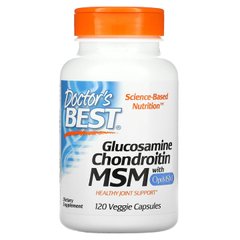 Глюкозамін хондроїтин МСМ Doctor's BEST Glucosamine Chondroitin with MSM 120 капс