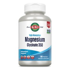 Магній бісгліцинат KAL Magnesium Bisglycinate 350 160 вег. капсул