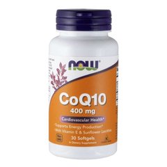 Коензим Q10 Now Foods CoQ10 400 mg 30 капсул