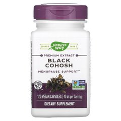 Клопогон, 40 мг, Black Cohosh, Nature's Way, 120 вегетарианских капсул