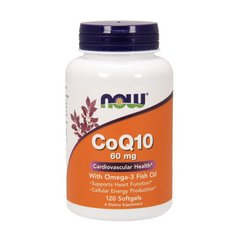 Коензим Q10 з омега-3 Now Foods CoQ10 60 mg with Omega-3 120 капс