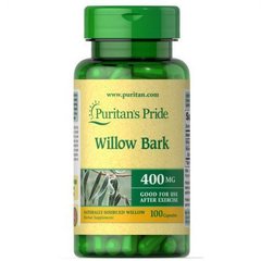 Экстракт коры белой ивы Puritan's Pride Willow Bark 400 mg (100 капс)