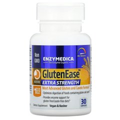 Ферменты для переваривания глютена, GlutenEase, Extra Strength, Enzymedica, 30 капсул
