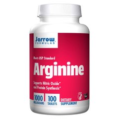 Л-Аргинин Jarrow Formulas Arginine 1,000 mg (100 таблеток) джарроу формула