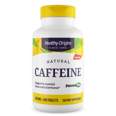 Кофеин с Чая, Natural Caffeine, Featuring InnovaTea, Healthy Origins, 200 мг, 240 таблеток