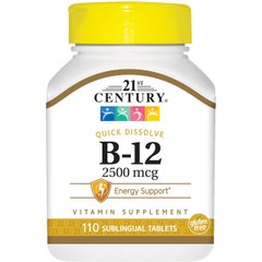 Вітамін Б12 21st Century B-12 2500 mcg (110 таб)