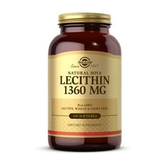Лецитин Lecithin 1360 mg natural soya 100 капсул