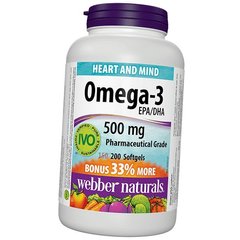 Омега 3 Webber Naturals Omega-3 500 mg 200 капсул