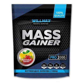 Гейнер для набора массы Willmax Willmax Mass Gainer 2000 г Strawberry-Banana