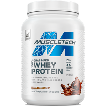 Сироватковий протеїн концентрат MuscleTech 100% Grass-Fed Whey Protein 816 г Triple Chocolate