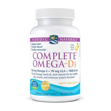 Омега 3 Nordic Naturals Complete Omega + D3 60 капсул