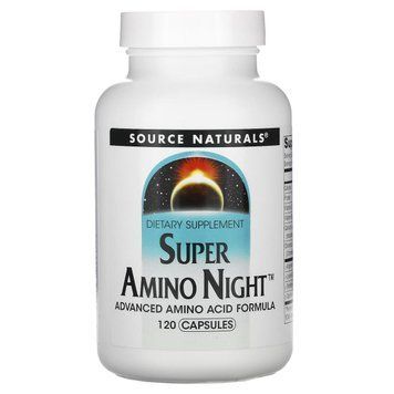 Аминокислотный комплекс для сна, Super Amino Night, Source Naturals, 120 капсул