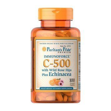 Витамин С Puritan's Pride C-500 with Wild Rose Hips plus Echinacea (100 таб)