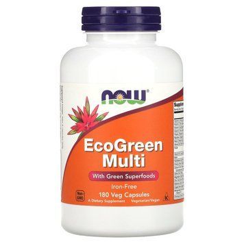 Экологический мультивитамин Now Foods Eco-Green Multi 180 вег. капсул
