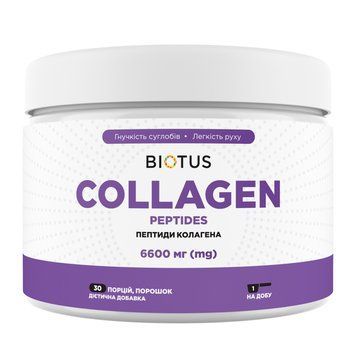 Пептиды коллагена, тип 1 и 3, CollagenPeptides, Biotus, 6600 мг, 198 г
