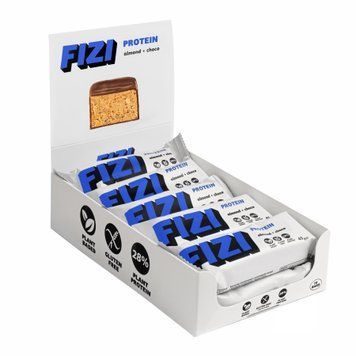 Протеїнові батончики Fizi Protein Bar 10х45 г Almond-Choco
