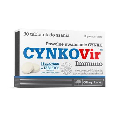 Цинк OLIMP Cynkovir Immuno 15 mg cynku 30 tab цинк