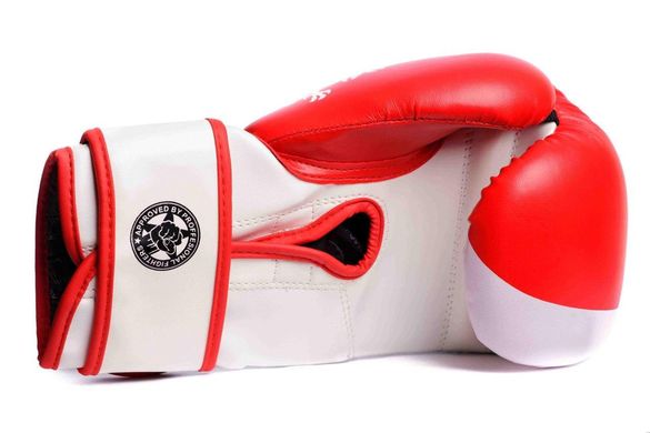 Боксерські рукавиці PowerPlay 3021-2 Poland Червоно-білі, 8 унцій