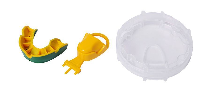 Капа OPRO Junior Silver Green/Gold (art.002190003)