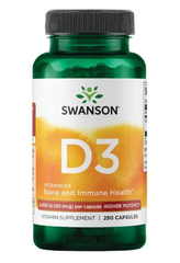 Витамин Д3 Swanson Vitamin D3 2000IU 50mcg 250 капсул