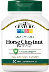 Экстракт конского каштана 21st Century Horse Chestnut Extract, Standardized, 60 вег капсул