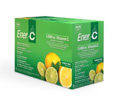 Вітамінний Напій для Підвищення імунітету, Смак Лимона і Лайма, Vitamin C, Ener-C, 30 пакетиків