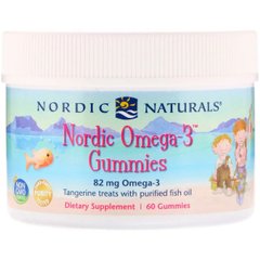 Омега-3, Смак Мандарина, Nordic Naturals, Omega-3, 60 жувальних цукерок